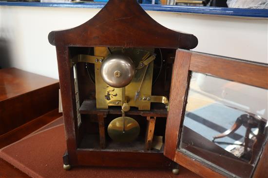 John Charles of Portsea. A Regency brass inset mahogany bracket clock, 18in.